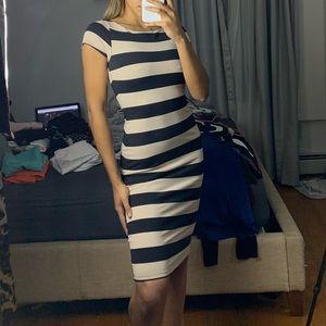 plain striped dress